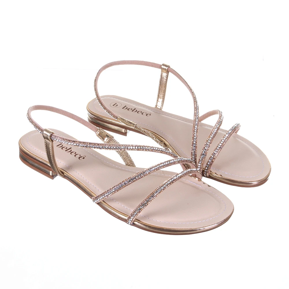 BEBECE T1028-578 DOURADO/CRISTAL C/ LIGHT PEACH