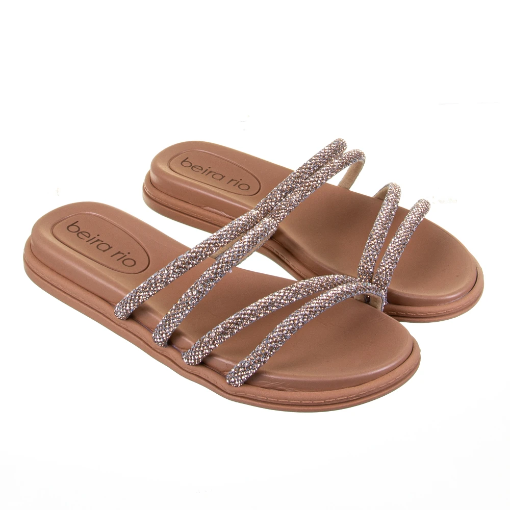 BEIRA RIO 8488.125 89099 OURO ROSADO-SILVER